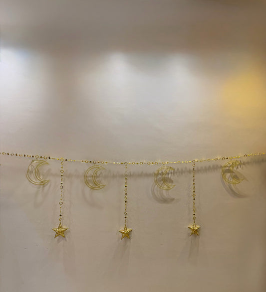 Crescent & Star Hanging Garland