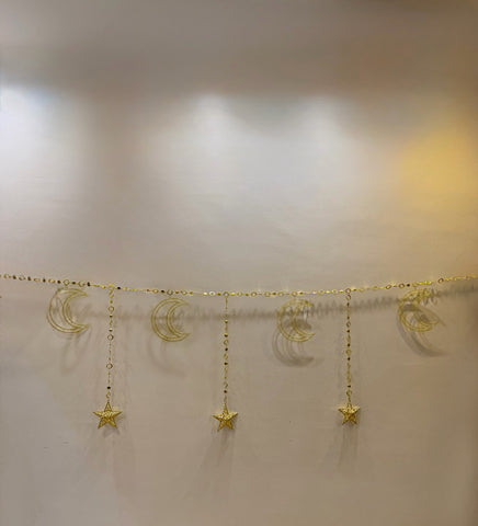 Crescent & Star Hanging Garland