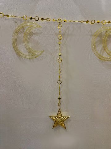 Crescent & Star Hanging Garland