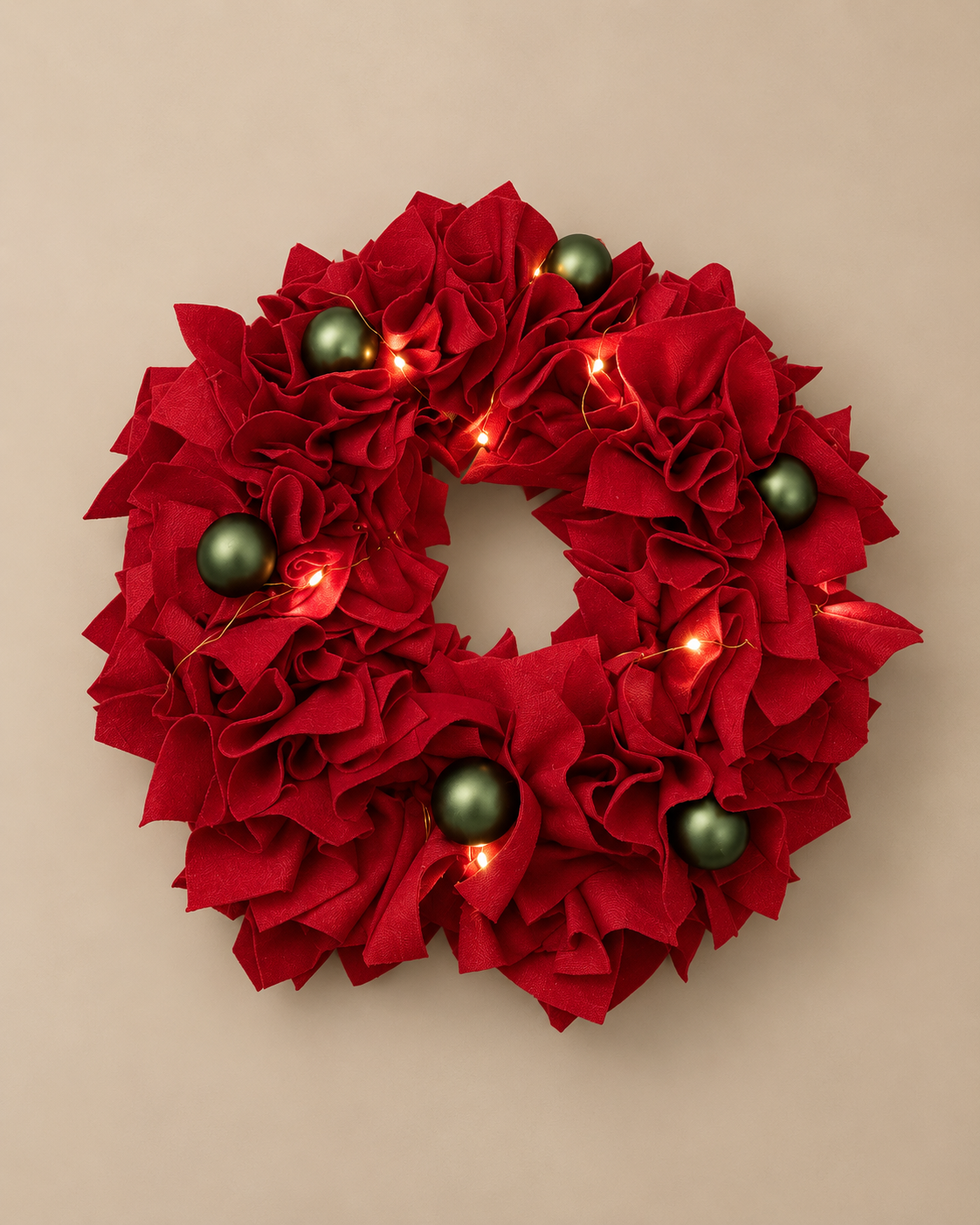 Red Christmas Wreath