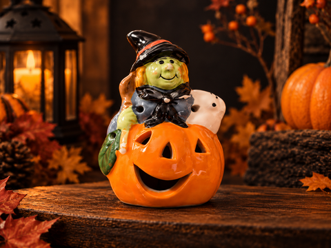 Halloween Pumpkin Ceramic Lantern