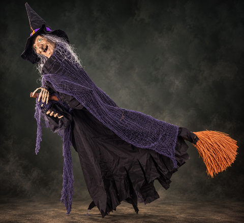 Halloween animated witch