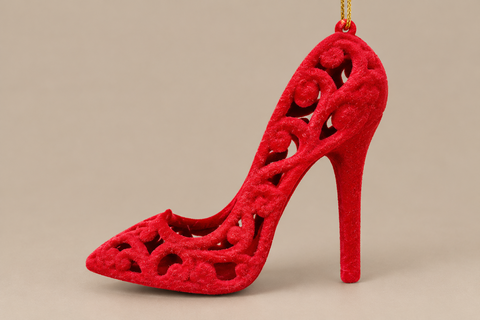 Red Velvet High Heel Ornament