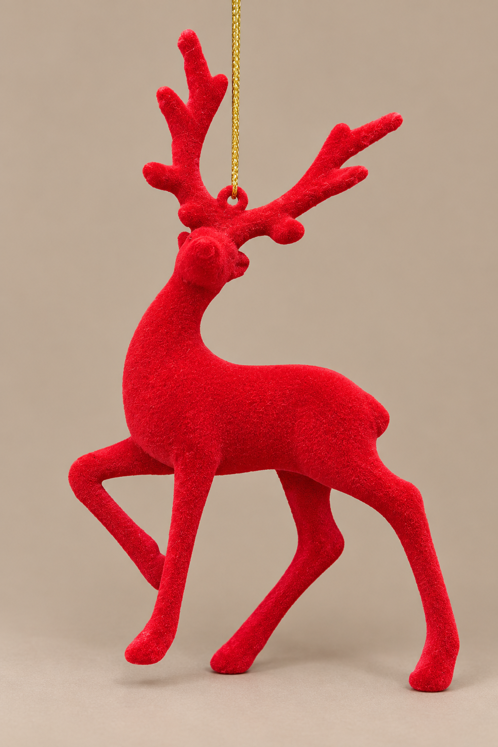 Red Velvet Reindeer Ornament