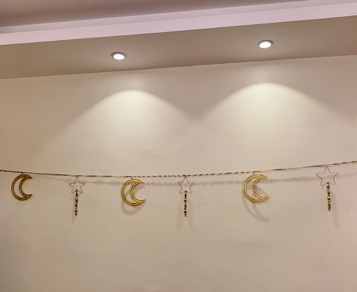 Crescent & Star Hanging Garland