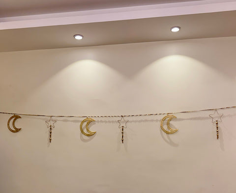 Crescent & Star Hanging Garland