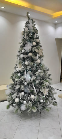 White Christmas Tree (metal stand) 2.4 Meters