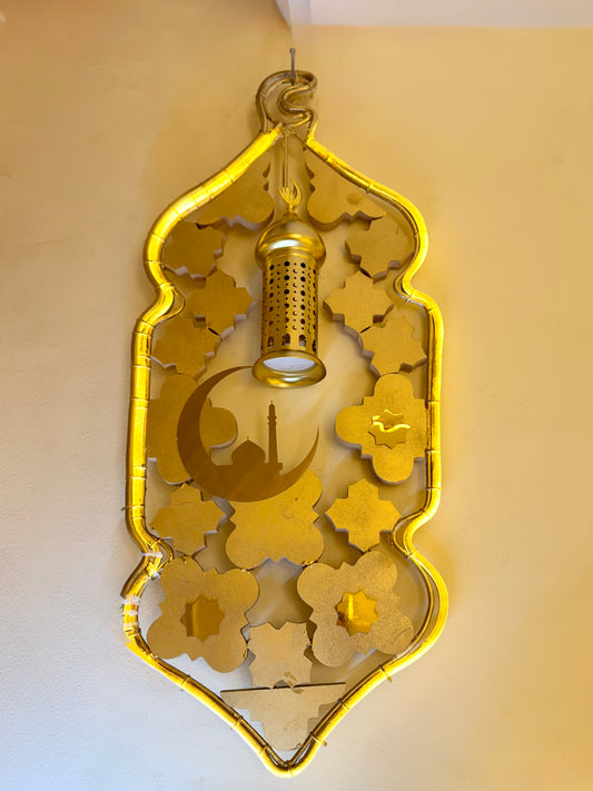 Illuminated Crescent Lantern Wall decor