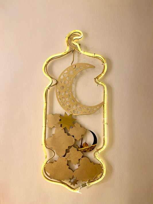 Crescent Lantern Wall Hanging