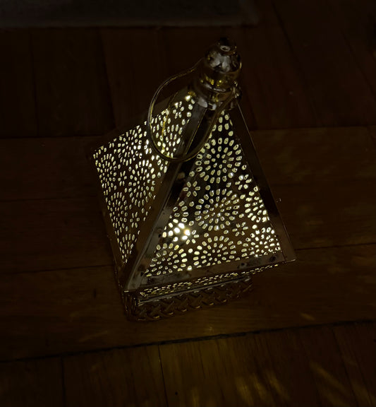 Crescent & Star Table Figure with Illuminated Lantern