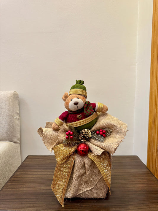 Christmas teddy centrepiece