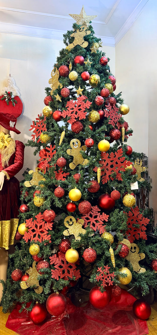 Snowflake spruce- 3 m tree + 30  ornaments