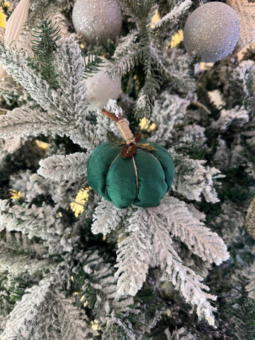 Small green velvet Christmas ornament