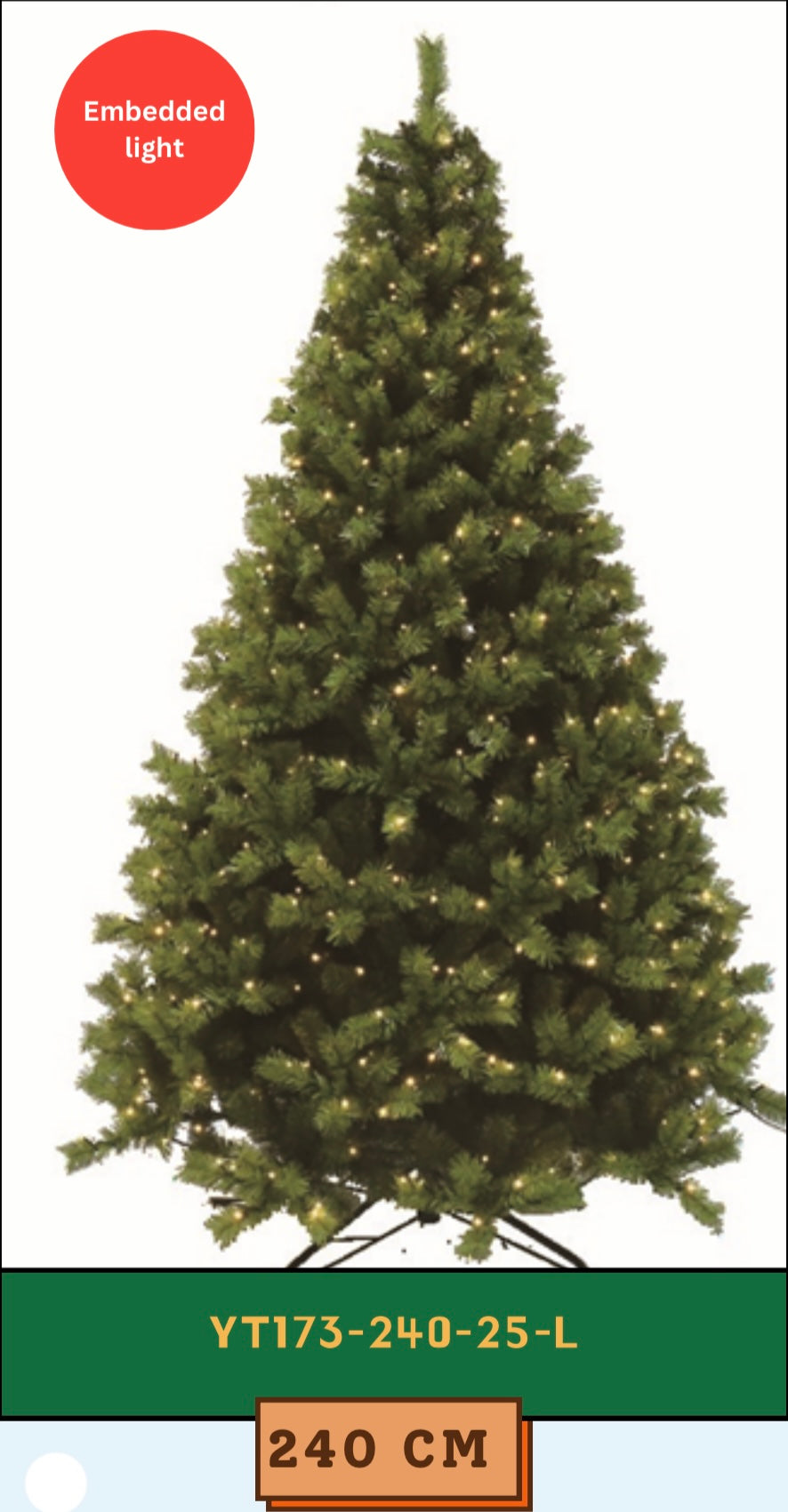 Green Symphony- 2.40m Christmas tree (+30 ornaments)