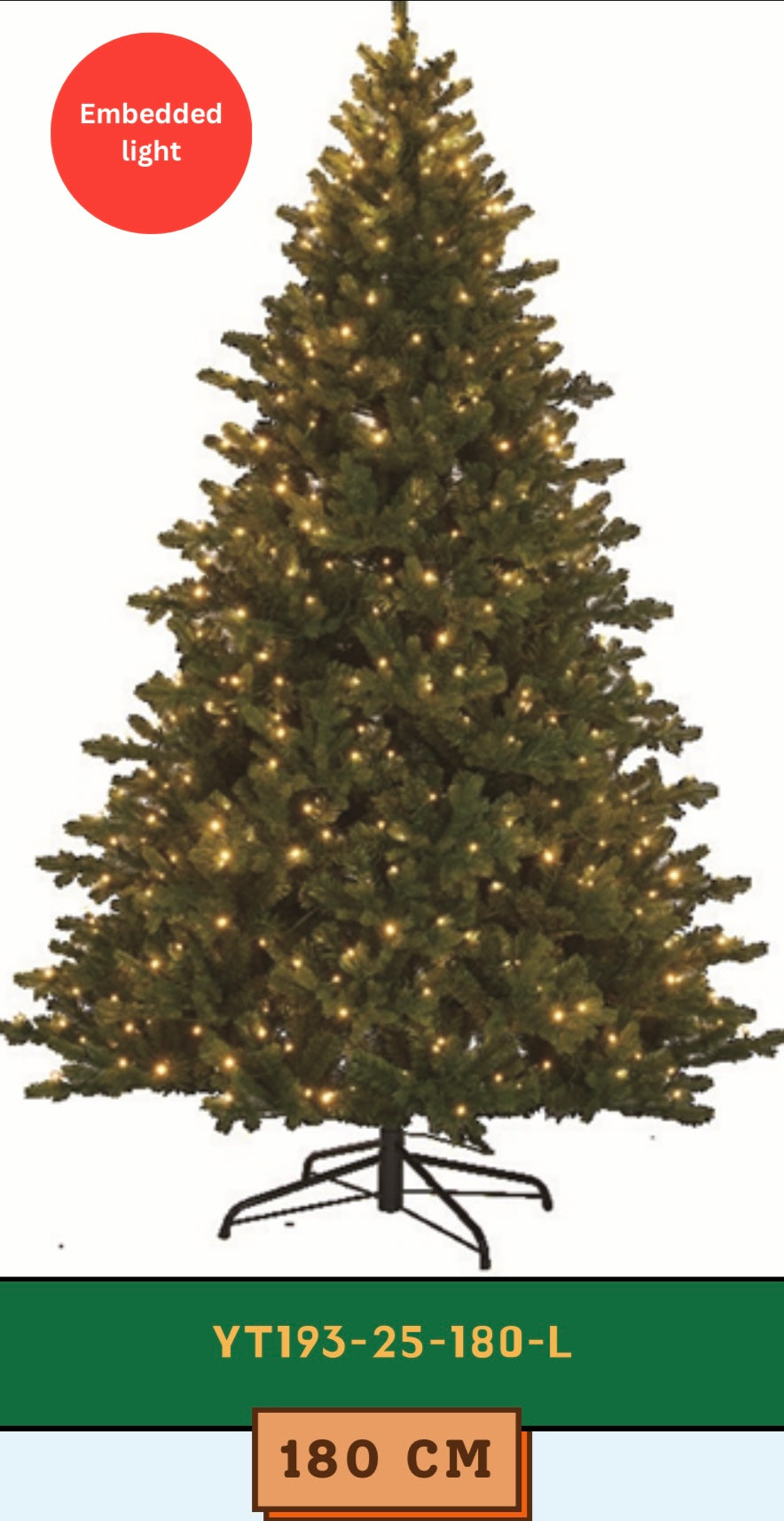 Northern Glow- 1.80m Christmas tree (+30 ornaments)