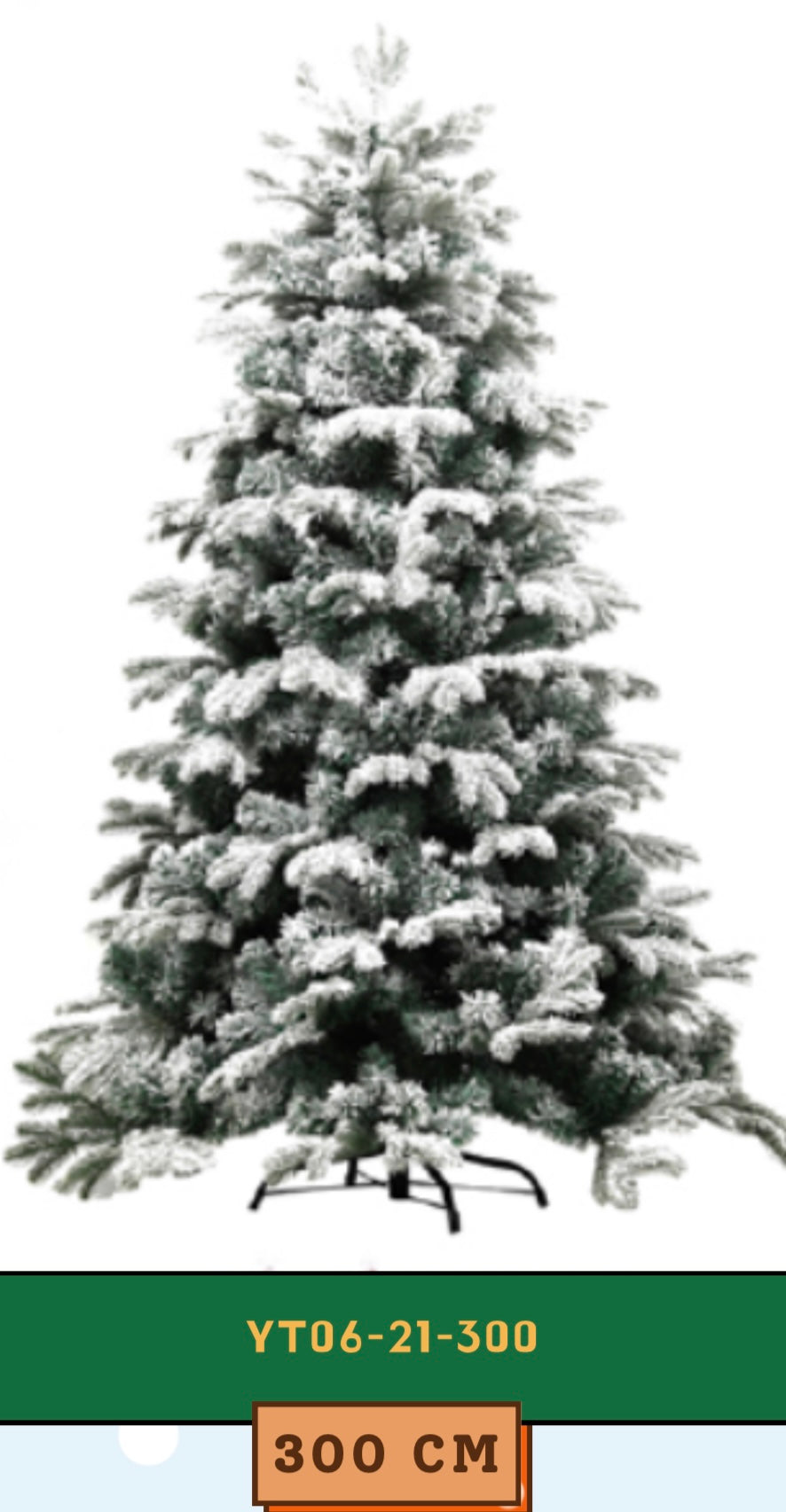 Pearl White- 3 m Christmas tree