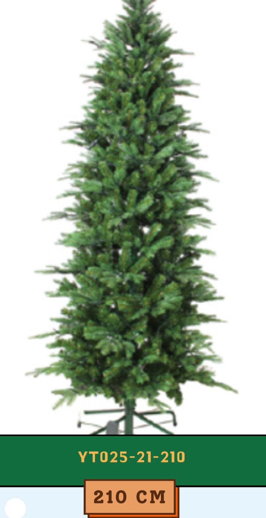 Green Envy- 2.10 m Christmas tree (+20 ornaments)