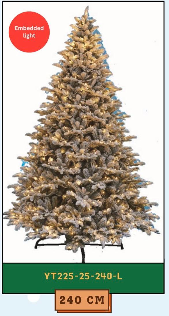 Crystal Frost- 2.40 m Christmas tree (+30 ornaments)