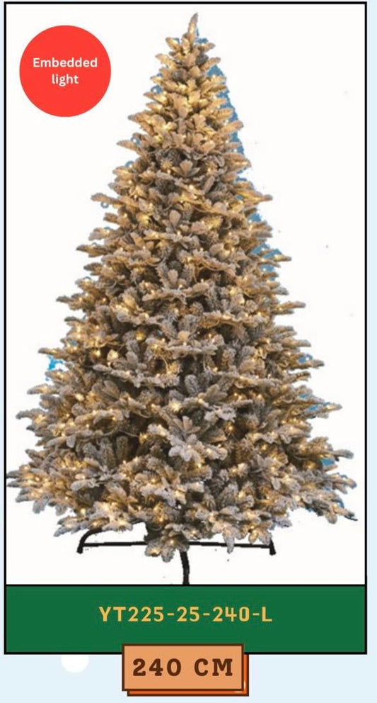 Crystal Frost- 2.40 m Christmas tree (+30 ornaments)