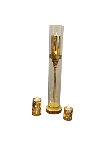 Tall Glass Candle Décor Set