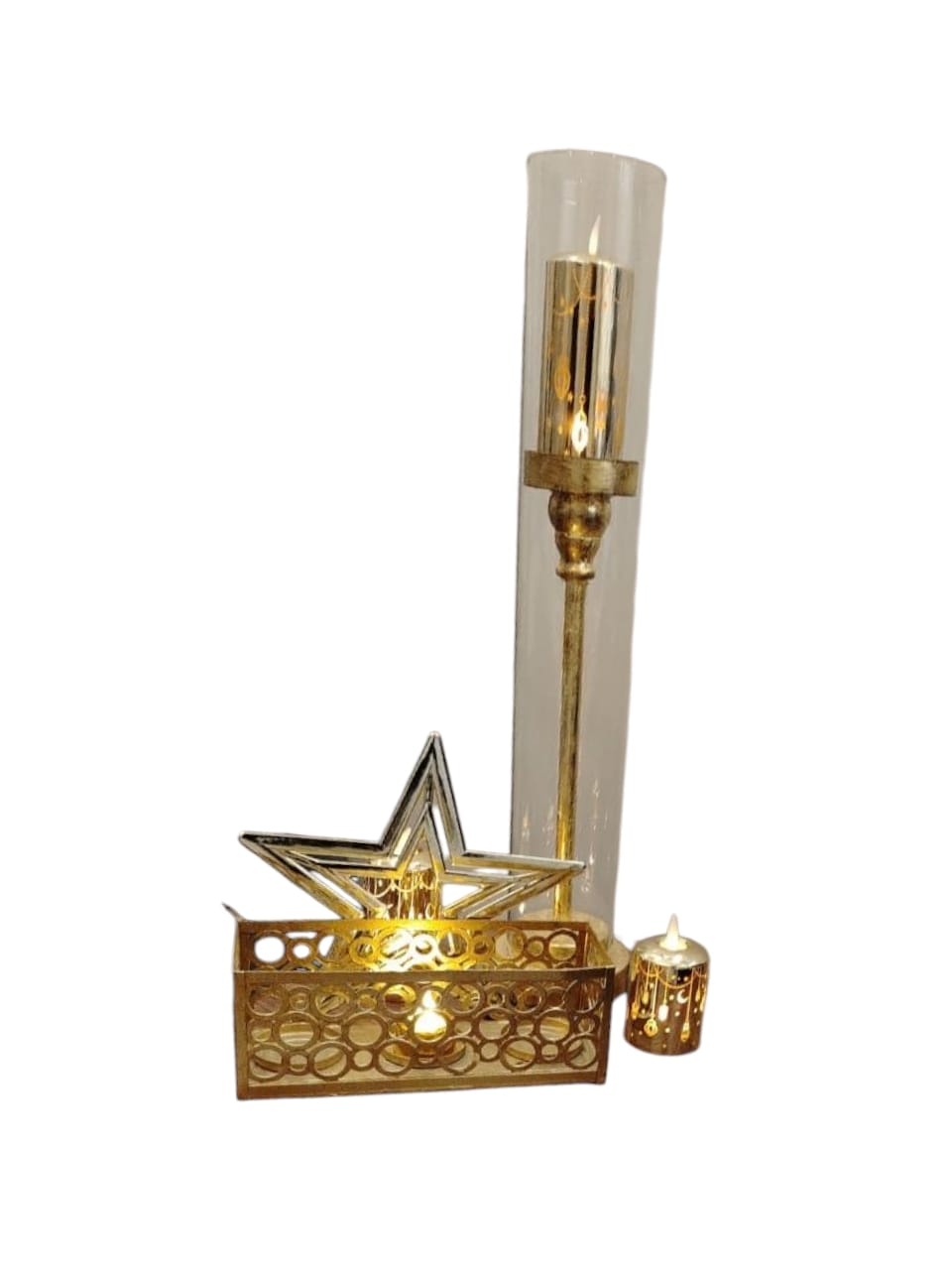 Star & Glass Candle Décor Set
