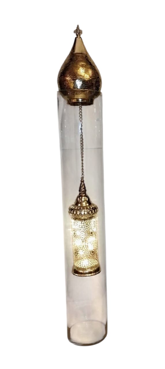 Illuminated Minaret Glass Décor