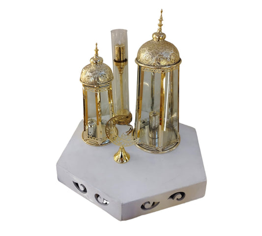 Golden Lantern Trio Décor