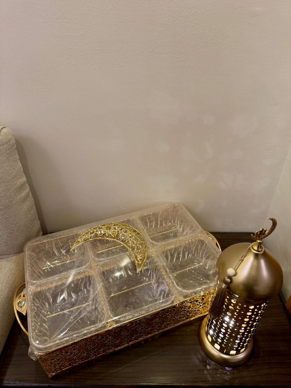 Ramadan Divided Serving Tray & lantern