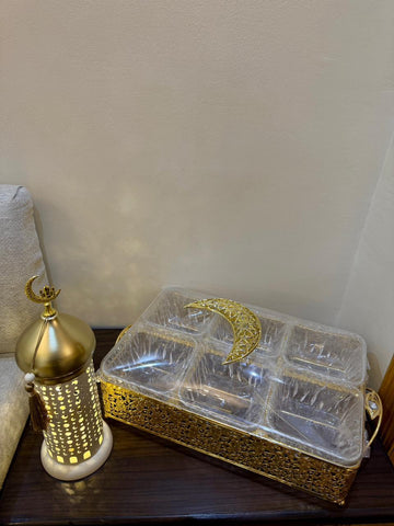 Ramadan Divided Serving Tray & lantern