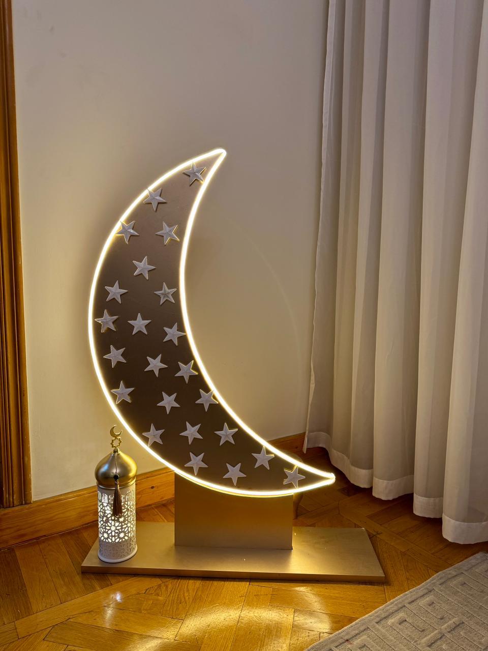 Starlit Crescent Floor Accent