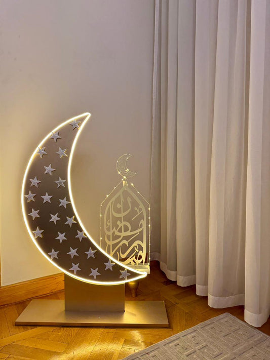 Illuminated Star Crescent with Calligraphy Panel