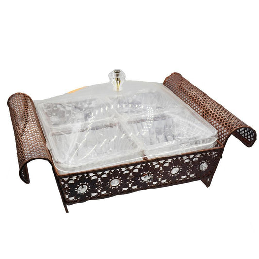 Brown plate for Ramadan
