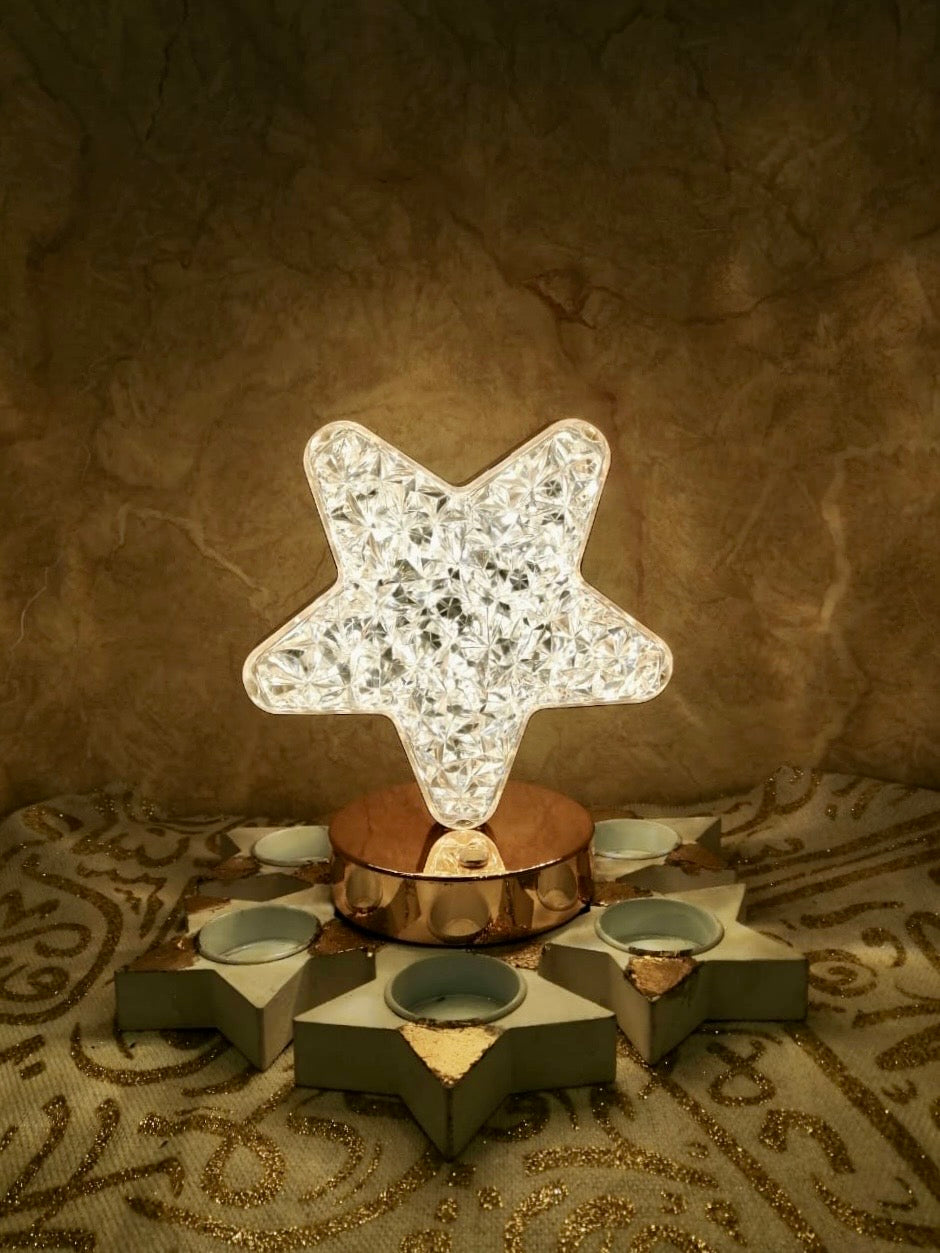 Crystal Star on a gold base