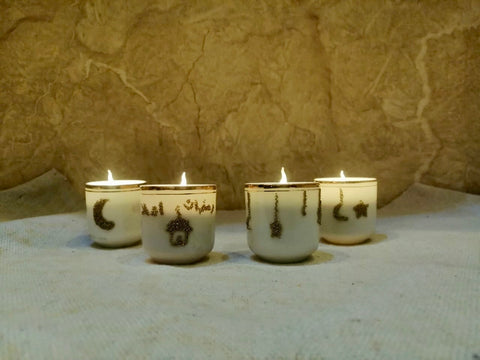 Four mini candle cups
