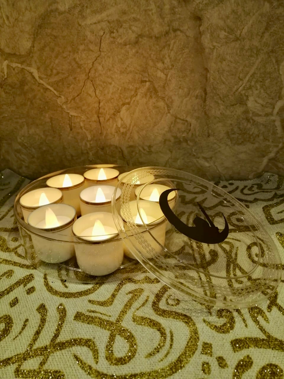 Set of nine candles