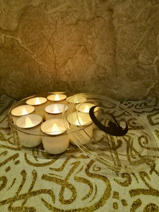 Set of nine candles