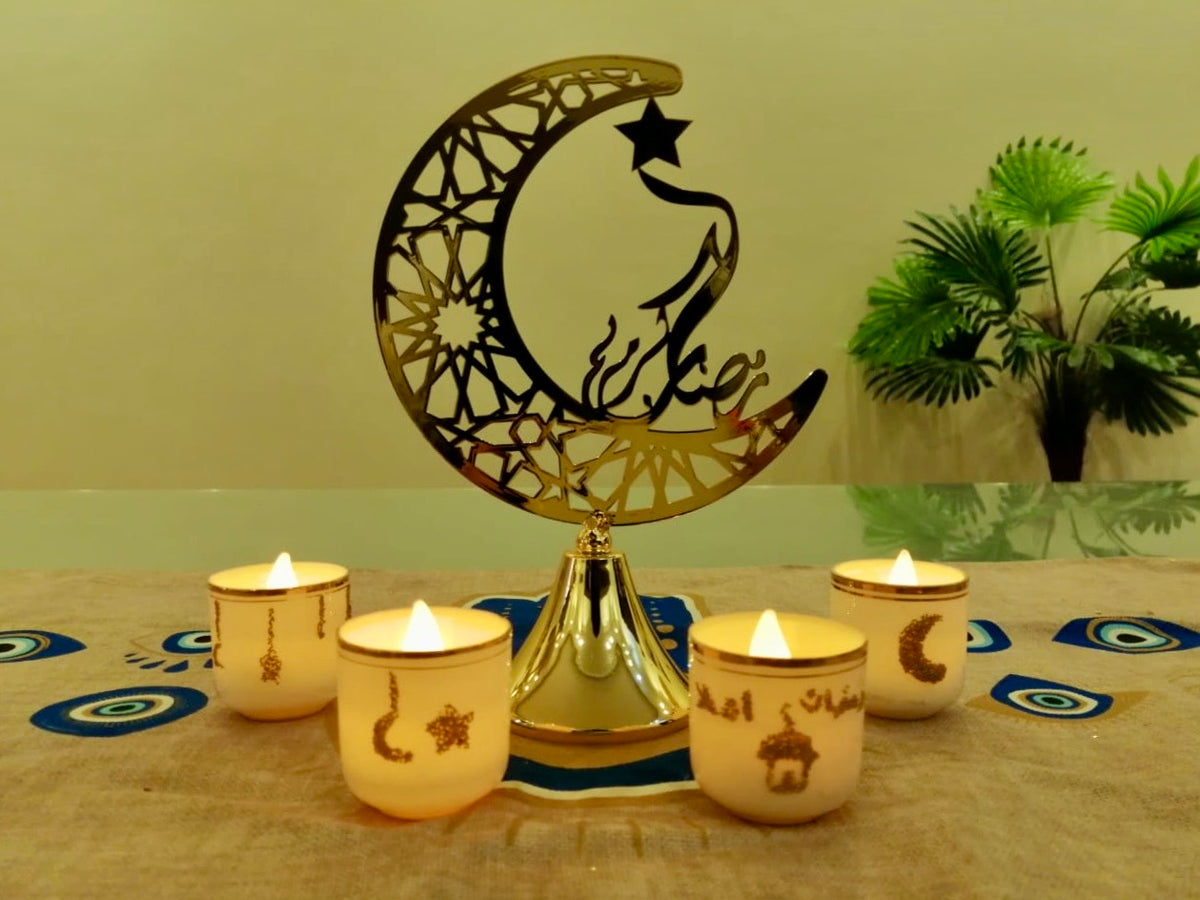 Set of four candle holder