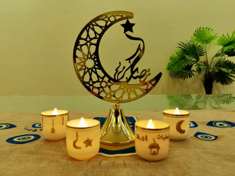 Set of four candle holder