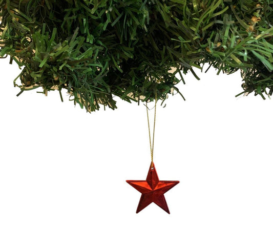 Christmas Red Stars Ornaments
