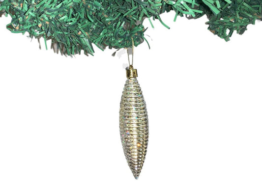 Christmas Gold Swirl Ornament - Set of 5