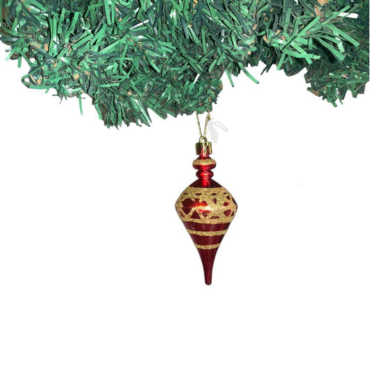 Yoyo Mini Red & Gold Ornament - Set of 6
