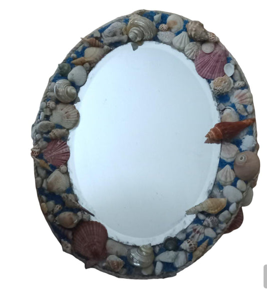 Summer decoration - Shell centerpiece - mirror