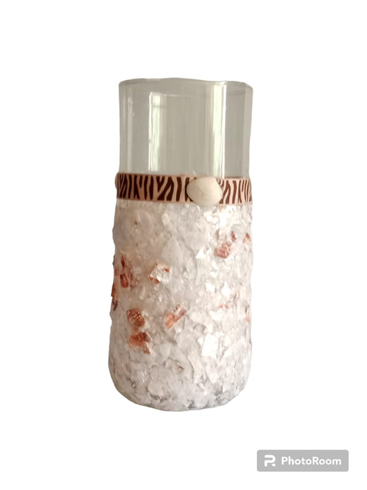 Summer decoration - Shell centerpiece - vase