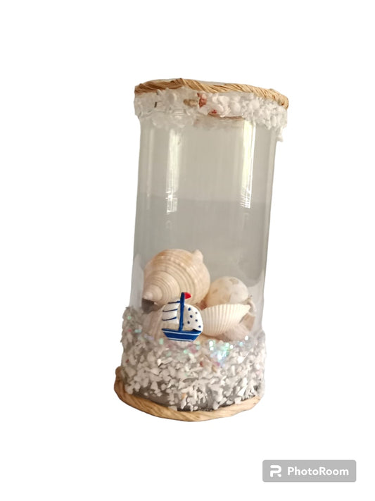 Summer decoration - Shell centerpiece - vase