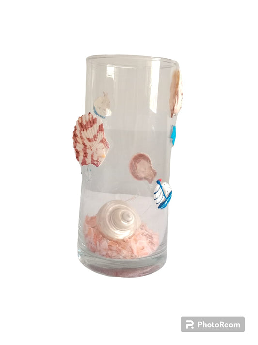 Summer decoration - Shell centerpiece - vase