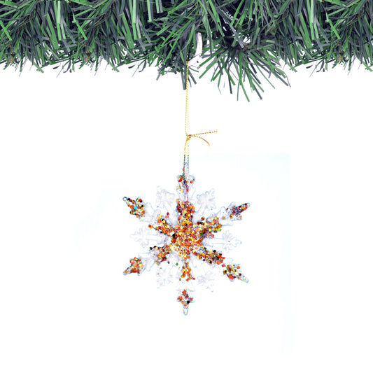 Glitter Transparent Christmas Star - set of 2