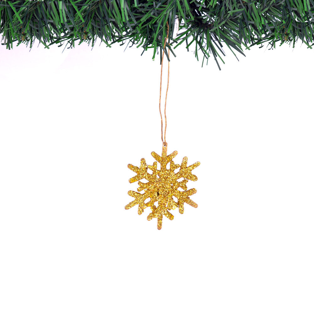 Glitter Snowflake Christmas Ornament - 3 pieces per box