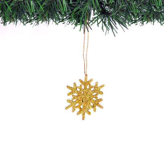 Glitter Snowflake Christmas Ornament - 3 pieces per box