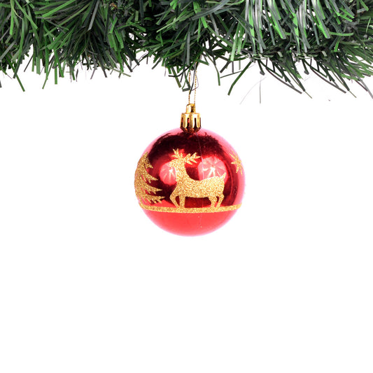 Glossy Christmas Ornament Ball - 6 pieces per box