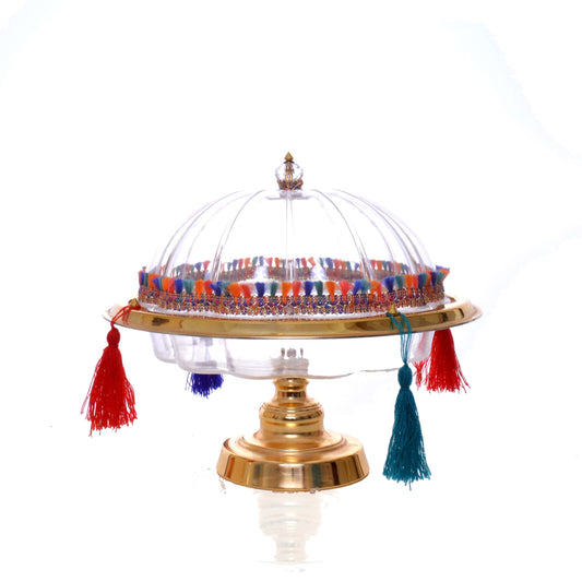 Golden Ramadan Cake Plate